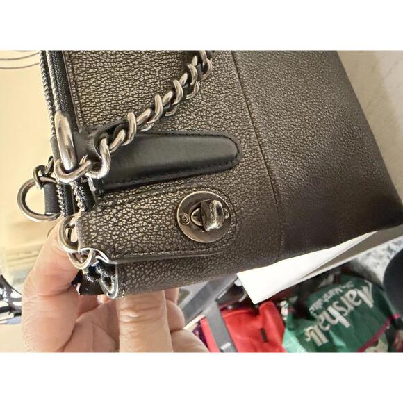 Coach 33619 Mini Borough Chain Bag Metallic Bronze Gunmetal Turnlock - Picture 8 of 8